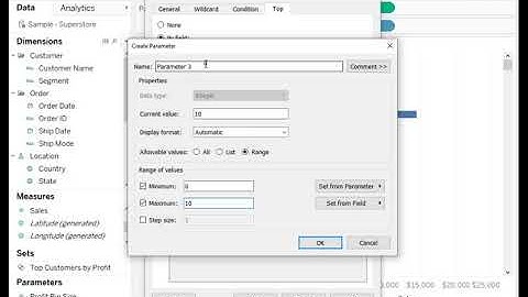 How to Display Top Customers Based on Parameter in Tableau