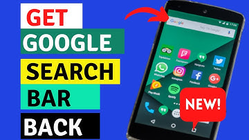 How To Get Google Search Bar Back On Home Screen ( on android 2021)