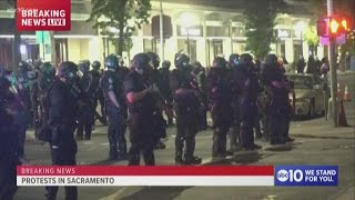 The sacramento police have declared protest in downtown an unlawful
assembly, telling protesters that must leave or be arrested. for live
...