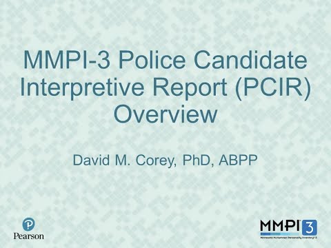 MMPI 3 Police Candidate Interpretive Report PCIR Overview