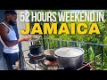 52 hours weekend in jamaica  outdoor cooking  reaping food in my backyard cleaning my dads grave