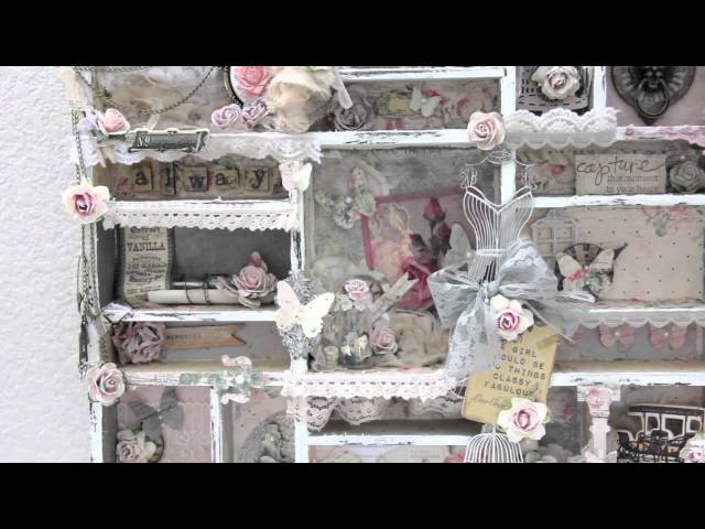 Altered Vintage Shabby Chic Printers Tray. Prima Tea Thyme