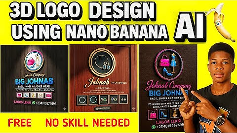 How To Create Stunning 3D Logo Design With Google Nano Banana | Free AI Tools Tutorial For Beginners