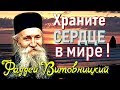 Храни сердце в мире! Очень МУДРЫЕ ПОУЧЕНИЯ -  старец Фаддей Витовницкий