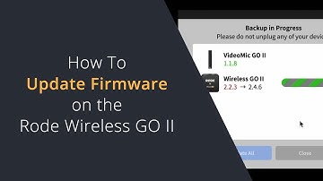 How To Update Firmware on Rode Wireless Go 2 Microphones | How to Use Audio Backup in Rode Central