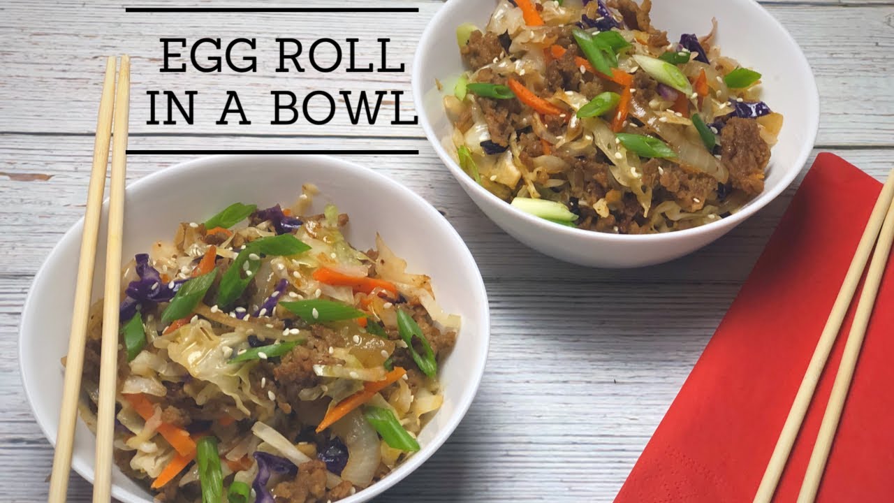 Egg roll in a bowl.