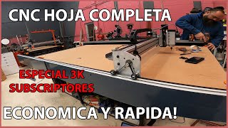 Como Construir un CNC Router de Hoja Completa Economico!!