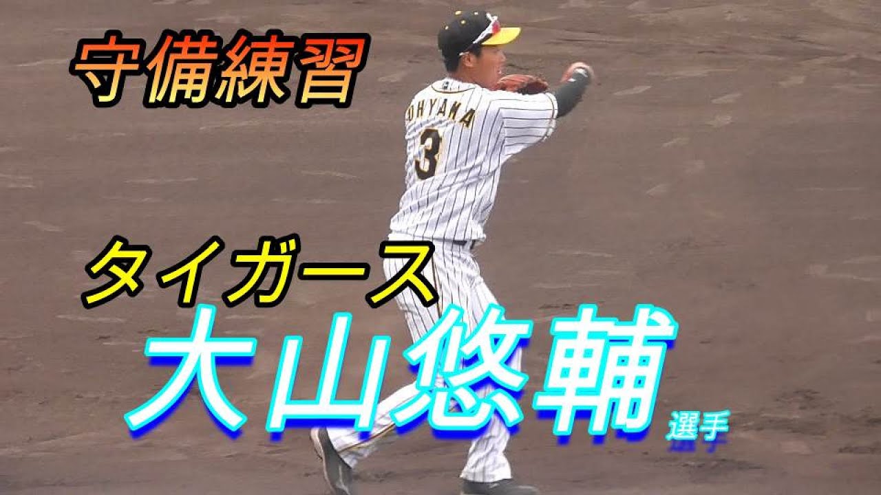 取ってから速い 大山悠輔選手 阪神タイガース サード守備練習 Youtube