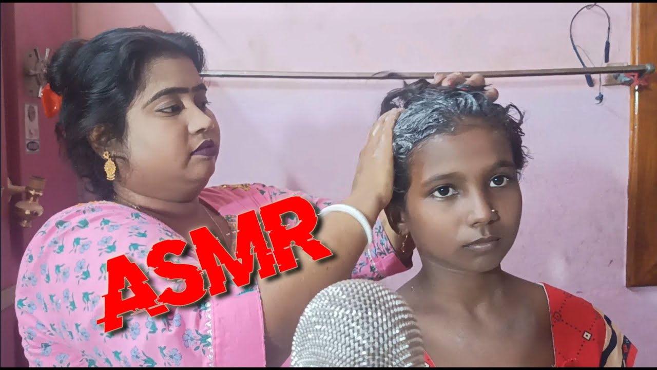 ASMR Facial Massage & Hair wash