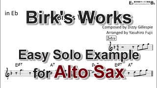 Birk's Works - Easy Solo Example for Alto Sax