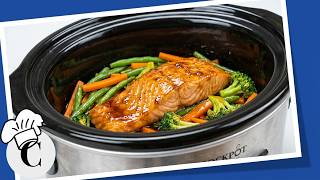 Crockpot Salmon with Asian-Style Vegetables | Easy & Healthy!