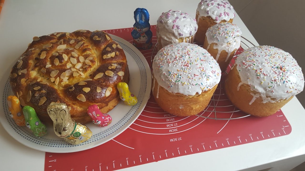 Geflochtenen Osterkranz selber backen und Russische Osterbrot Paska ...