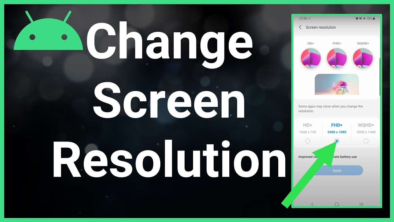 How To Change The Screen Resolution On Your Android Device YouTube
