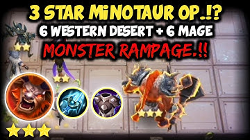 3 STAR MINOTAUR OP.!? 6 WESTERN DESERT + 6 MAGE. MAGIC CHESS MOBILE LEGENDS