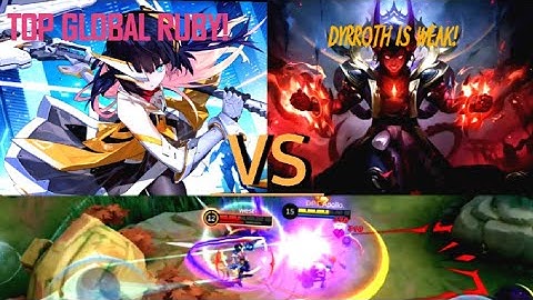 DYRROTH IS WEAK! RUBY VS DYRROTH IN EXPLANE / RUBY BEST BUILD 2023 / MOBILE LEGENDS/ MONSTER RUBY!