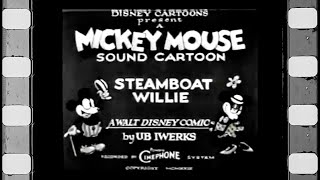 Steamboat Willie 1928, directed by Walt Disney and Ub Iwerks. Public Domain