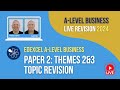 Edexcel Paper 2 Themes 2&amp;3 Topic Revision | A-Level Business Revision for 2024