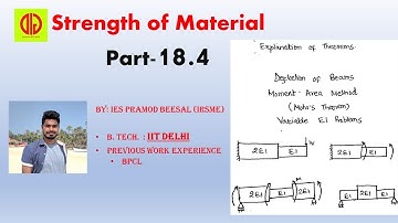 SoM 18_4 | Deflection of beam | Moment area method -2 | variable EI