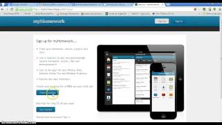 Setting up a myHomework Account