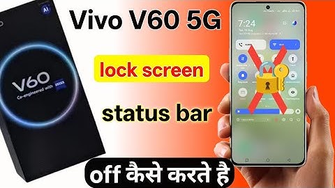Vivo v60 5g lock screen notification bar off | vivo v60 me lock screen pe status bar off kaise kare