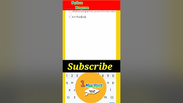 Python program to convert kilometres into miles|#shorts|#pythonshortsprogram