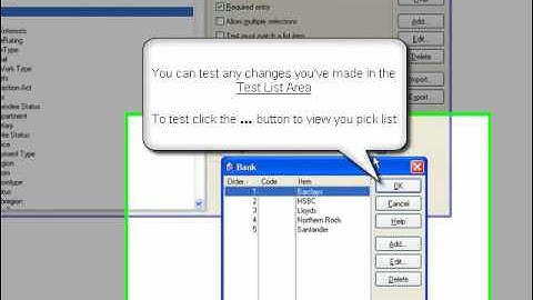 Editing pick lists  - (SalesLogix Video Tutorial)