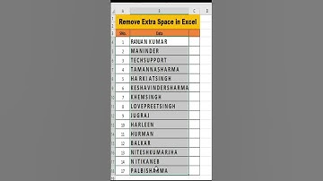Remove Extra Space in Excel.#exceltips #exceltricks #exceltutorial