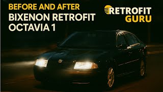 Octavia Mk1 Bi-Xenon Retrofit Before & After