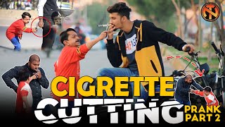 Cutting Stranger's Cig@rette Prank Pt 2  Stop Smoking  New Talent