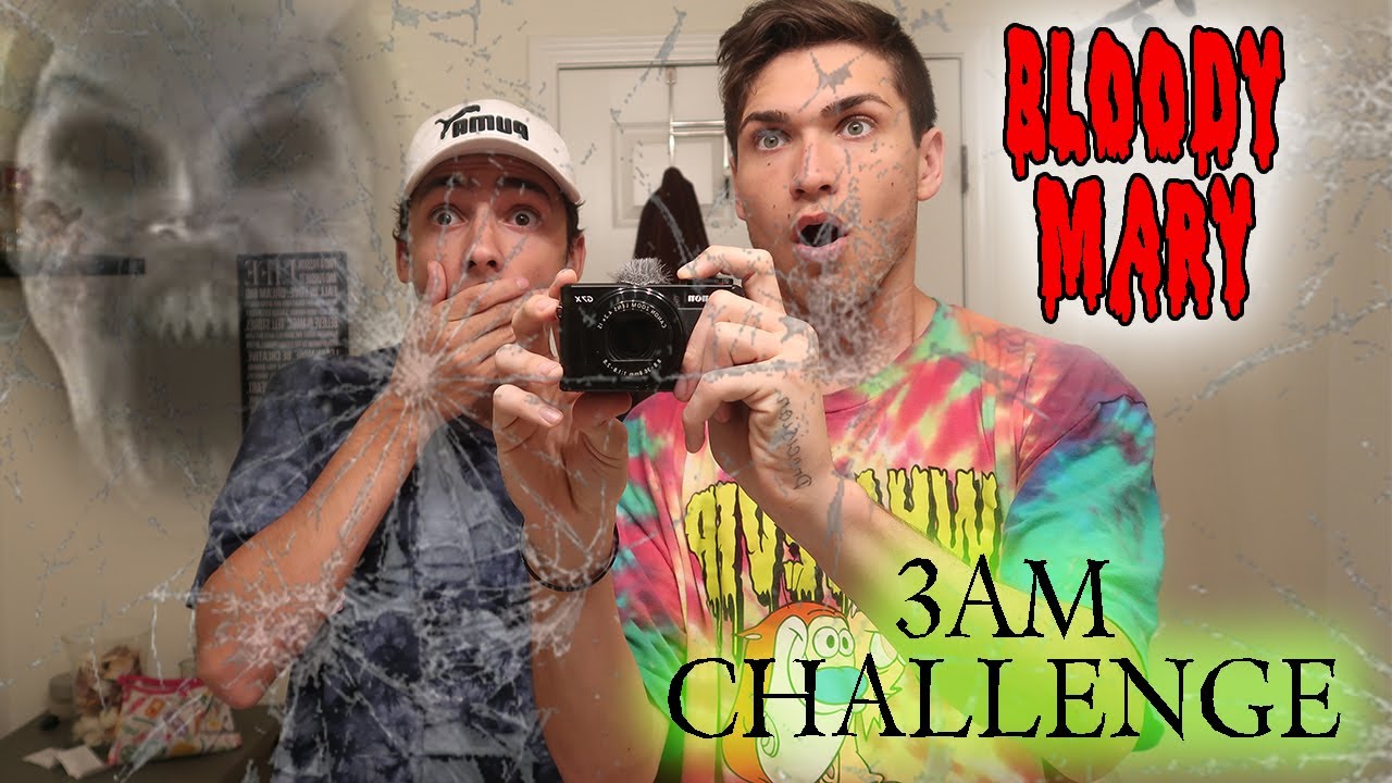 BLOODY MARY IN THE MIRROR CHALLENGE // PARANORMAL ACTIVITY CAUGHT ON