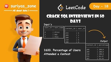 18) 1633.Percentage of Users Attended a Contest | SQL Interview Question | Data Interview Questions