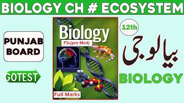 Biology Ch 11 Ecosystem Mcqs online 12th class Objective Notes with answer Gotestpk