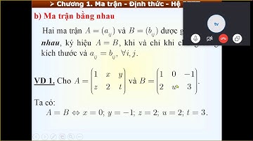 Bài 1  Ma trận và các phép toán