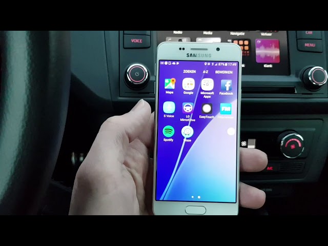 Mirror all apps Galaxy A3 Android 6.0.1 MirrorLink Full Mirror - YouTube