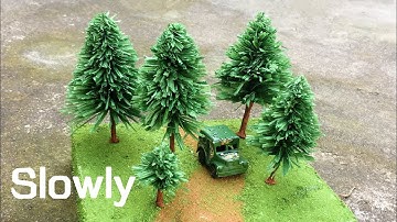 ABC TV | How To Make Miniature Pine Tree From Crepe Paper (Slowly)- Craft Tutorial
