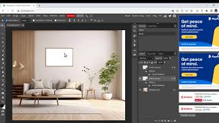 Editing a Smart Wall Art Mockup in Photopea screenshot 5