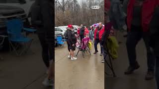 Line Outside President Trumps Event In Hebron, Kentucky
