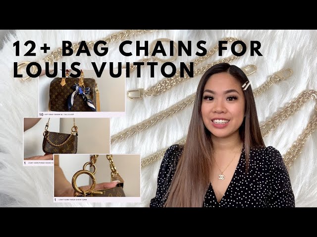 Louis Vuitton Black Braided Leather Chain Shoulder Bag Strap Louis