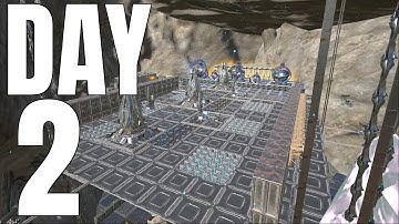 Day 2 Fortifying the Best Underwater Moonpool Cave in ARK PVP | INX 2-Man