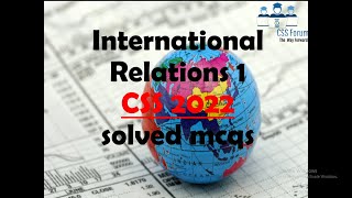 International Relations CSS 2022 Solved mcqs | International Relations 1 CSS 2022 | IR 1 CSS  2022 screenshot 3