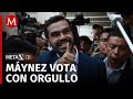 &quot;Una experiencia única&quot;: Jorge Álvarez Máynez vota
