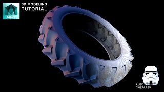 Modeling a Tractor Tire in Maya - Lattices and Bend Deformers