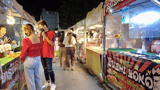 Walk around Dao Khanong Indy Night Market in Bangkok 4K