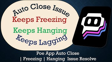 How to Solve Poe App Auto Close | Keeps Freezing | Not Responding Issue Solve on Android