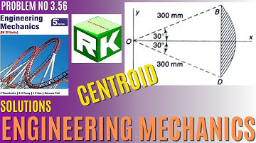 Engineering Mechanics, Problem 3.56, Timoshenko, Centroid, CG, Circular arc, circular sector