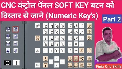 CNC machine Control Panel Details| Numerical keys| Soft Keys| Hard Keys| a to z Commands#cnc#vmc