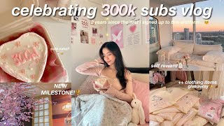 CELEBRATING 300K SUBS 🥳 clothing giveaway, bento cake, self reward 📦🎂🎀 *new milestone!!* .°˖✧