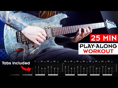 BEST 25 MIN GUITAR TECHNIQUE WORKOUT (Alternate Picking, Sweep Picking, Legato, Tapping)