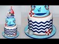 Cake decorating tutorial | NAUTICAL theme fondant cake | Sugarella Sweets