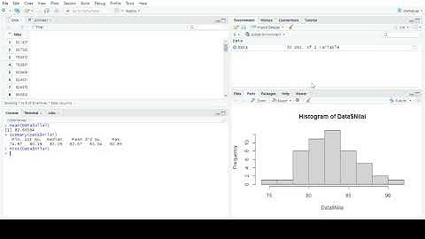 Penyajian Ukuran Pemusatan Data Menggunakan RStudio
